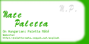 mate paletta business card